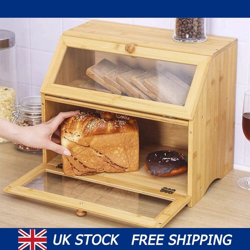 Tier bamboo bread bin - bread, double