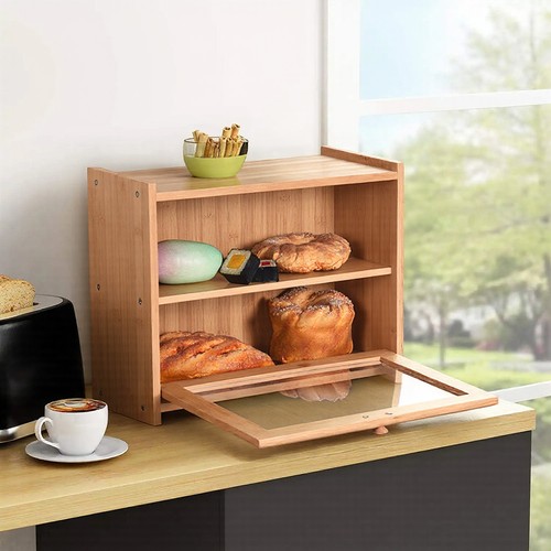 Bamboo bread bin with - bamboo,