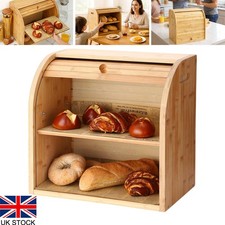 2 Tier Bamboo Bread Bin