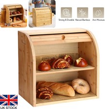 Double Decker Bamboo Bread Bin