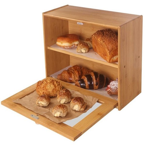 Double decker bread bin - decker, clear